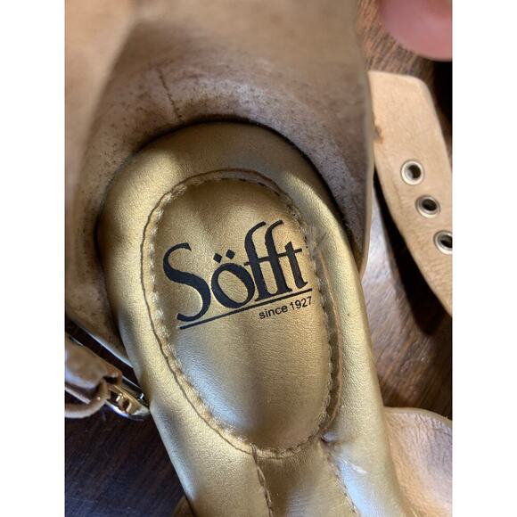 Sofft Metallic Platform Strappy Sandal Women 6 Gold Easter Spring Wedding Light - Picture 3 of 8